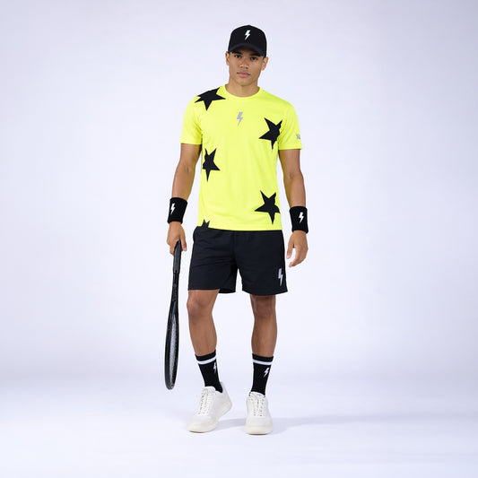 T-SHIRT STARS FLUO YELLOW
