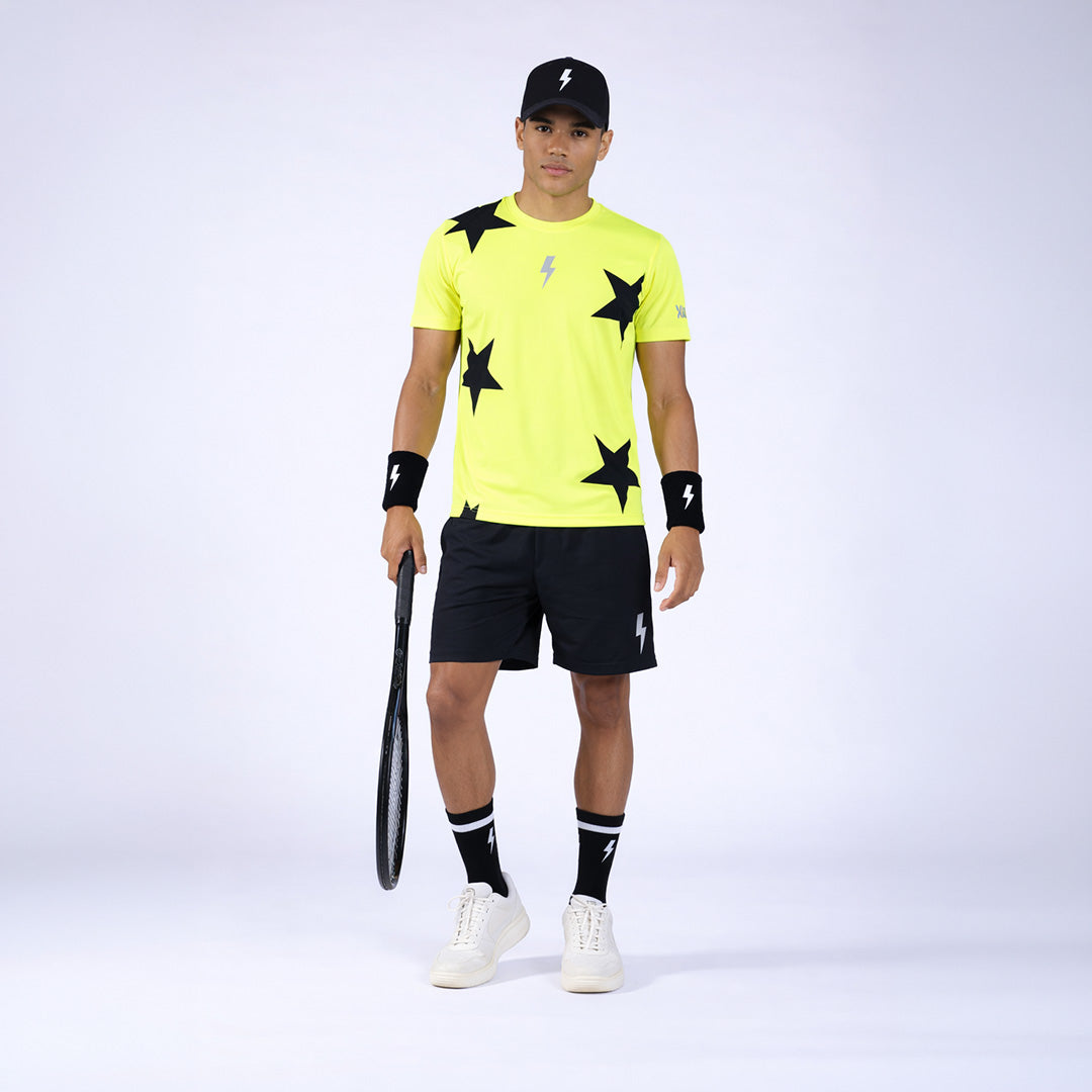 T-SHIRT STARS FLUO YELLOW