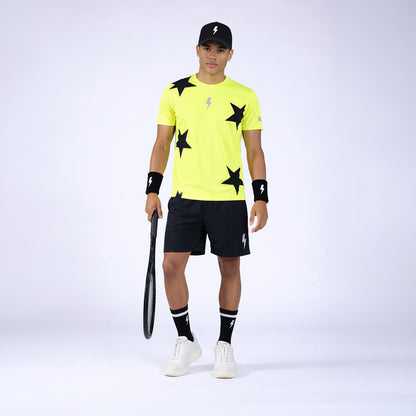 T-SHIRT STARS FLUO YELLOW