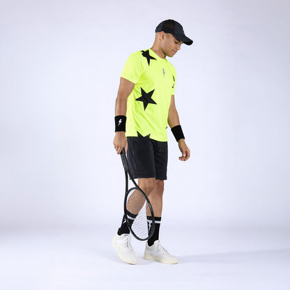 T-SHIRT STARS FLUO YELLOW