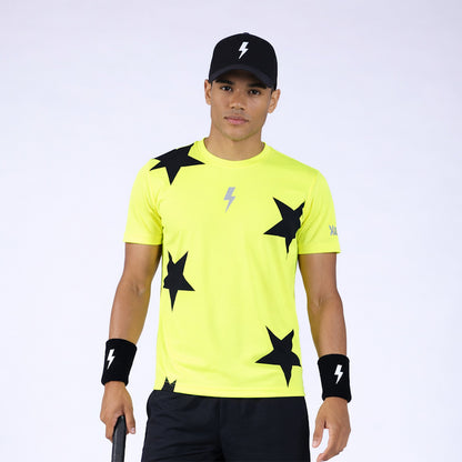 T-SHIRT STARS FLUO YELLOW