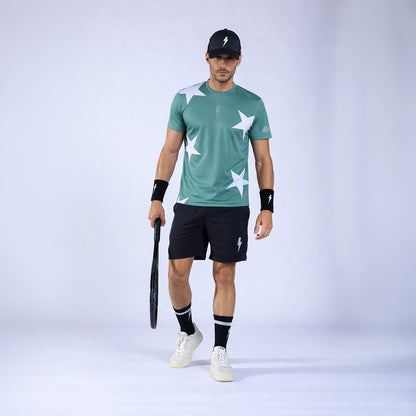 T-SHIRT STARS MILITARY GREEN